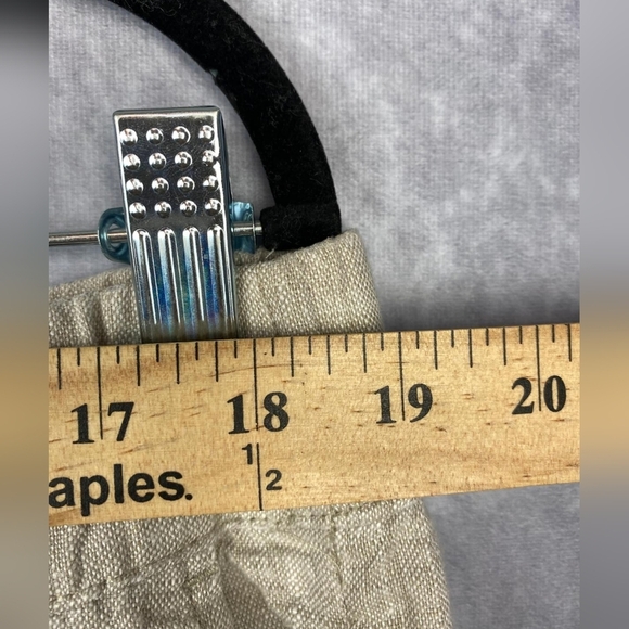 J Jill Pure Linen Trapunto-Stitched Pants Women Size L Tall - Picture 5 of 7